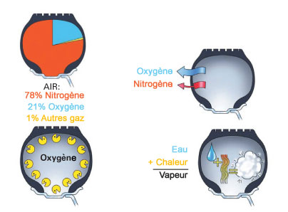 L'azone est un gaz sec et inerte